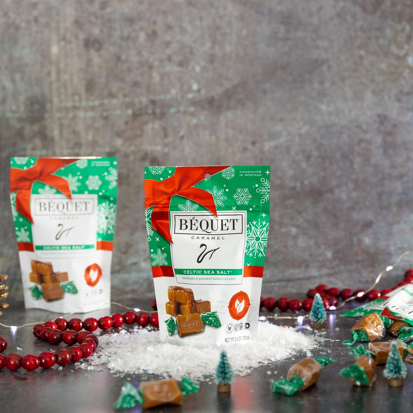 B  Quet Caramel - Celtic Sea Salt Caramel - Gourmet Caramel Candy - Salted Caramel Candy Individually Wrapped - Made In Montana