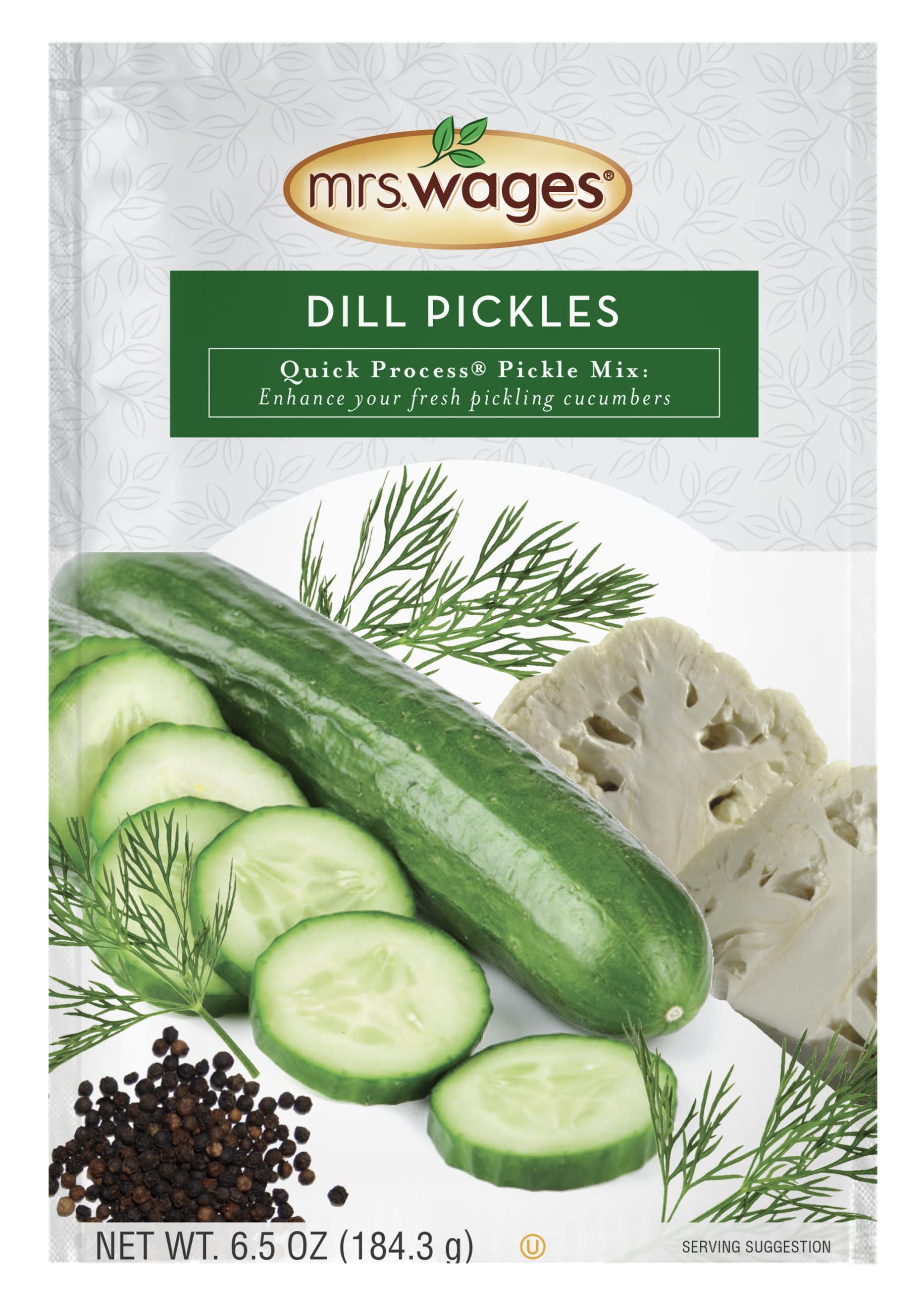 Mrs. Wages Quick Process Dill Pickle Mix For Fresh Pickling Cucumbers, 6.5 Oz (Pack Of 6)