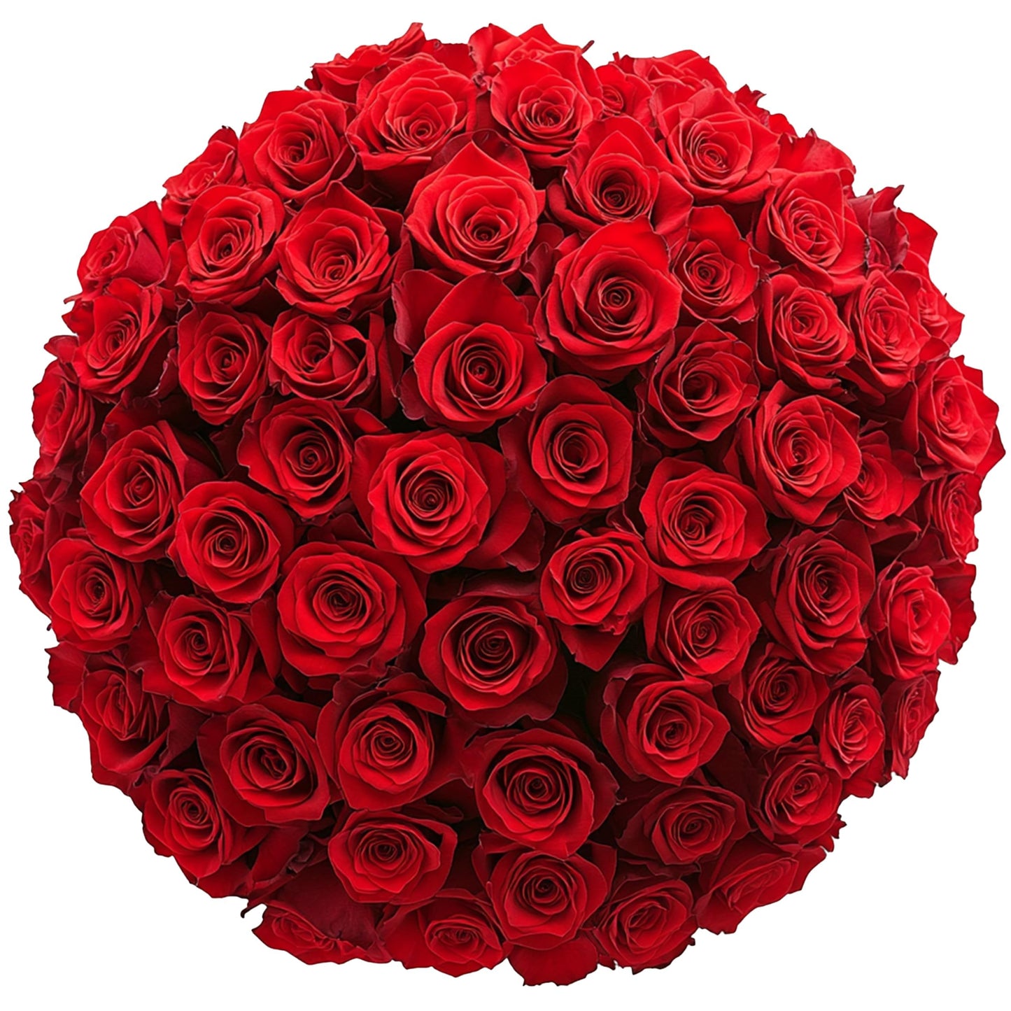 GlobalRose Real Fresh Cut Red Roses - 50 Fresh Flowers - Fresh Flowers Bouquet for Wedding