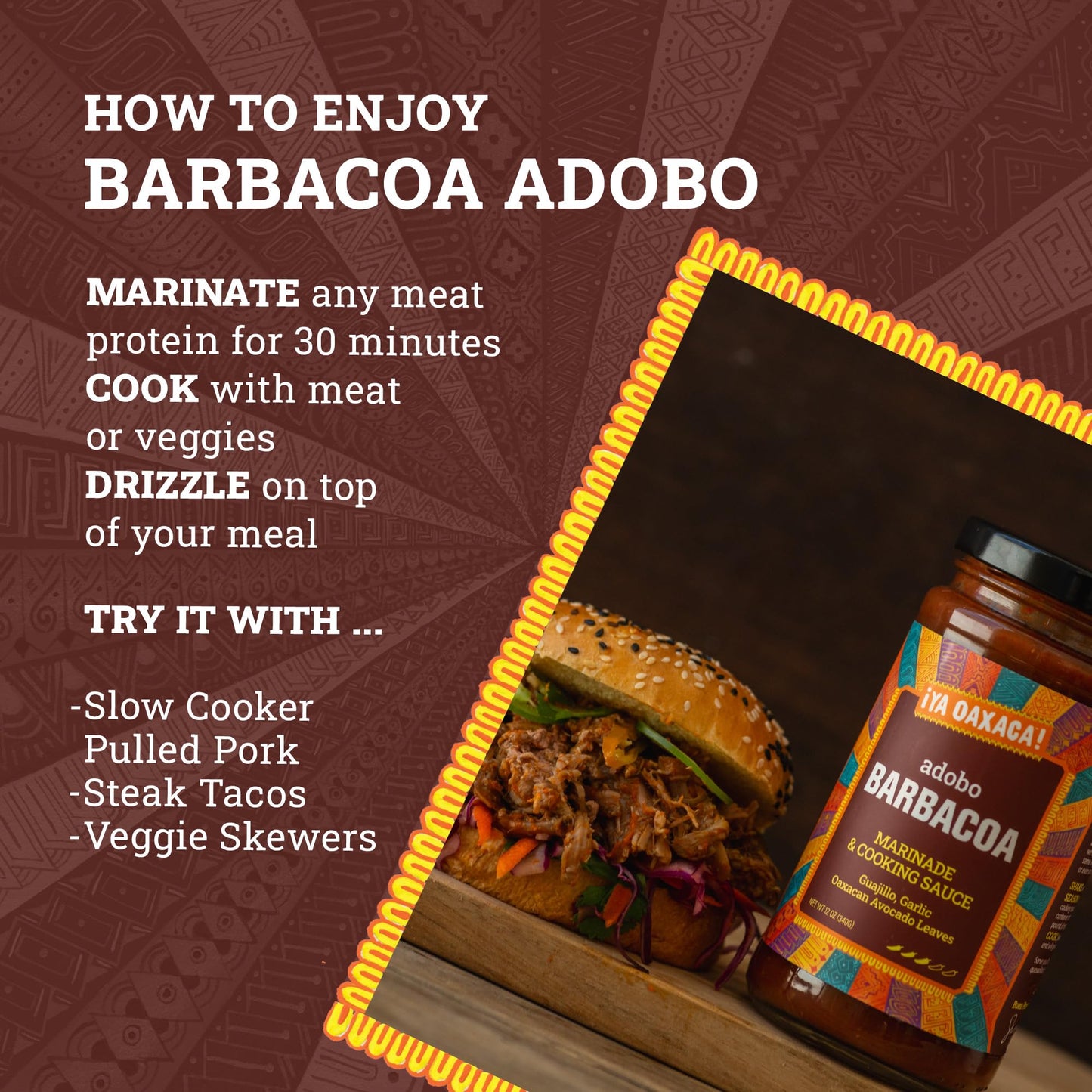 Ya Oaxaca - Barbacoa Adobo Marinade - Rich & Complex Flavor - Made With Chile Guajillo & Avocado Leaf - Brush On Chicken, Beef,