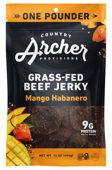 Country Archer Grass-Fed Beef Jerky - Beef Jerky Snack Pack, Beef Jerky Bulk, Individual Beef Jerky Pack, Protein Snack, Country