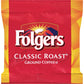 Folgers Classic Roast Coffee Fraction Packs, 0.9 Oz, Box of 36 Packs, Coffee Flavor