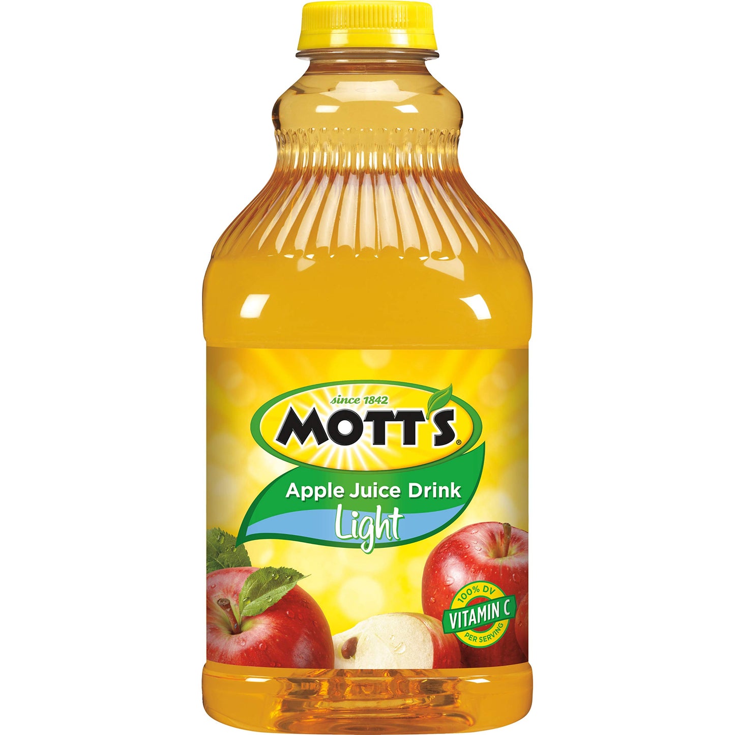 Mott's Apple Light Juice, 64 Fl Oz Bottles, Pack of 8 - Refreshing Low-Calorie Drink for Family Enjoyment