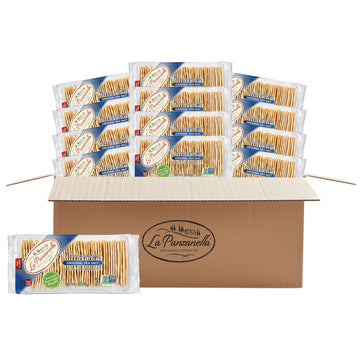 La Panzanella Croccantini, Original Sea Salt Crackers (Pack of 12) - Light Artisanal Crackers, Charcuterie Crackers, Non-GMO, Ko