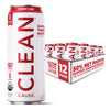 CLEAN CAUSE Zero Calorie Cherry Lime Yerba Mate Energy Drink, Keto Friendly, 16 Fl Oz (Pack of 12)