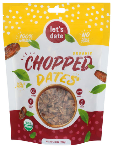 Let's Date Organic Chopped Dates, 8 OZ