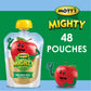 Mott'S Mighty Honeycrisp Apple Applesauce, 3.2 Oz Clear Pouches, 48 Count (4 Packs Of 12), No Sugar Added, Good Source Of Fiber,