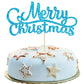 Gyufise 1 Pack Blue Glitter Merry Christmas Cupcake Toppers Holiday Xmas Cake Picks Decorations For Christmas Party Supplies Hap