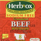 Herb-Ox Bouillon Packets Beef Instant Broth & Seasoning Sodium Free 1.1 Oz Box (Gluten Free)