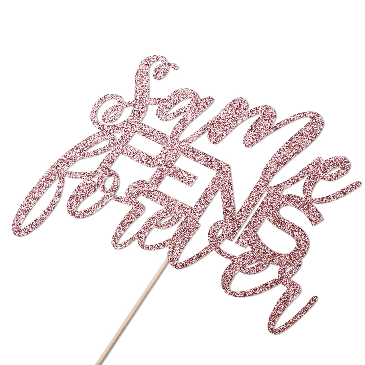 25Pcs Bachelor Party Cake Decorations-Same Forever Cake Topper- Hen Party Cake Decorations Bridal Shower Supplies (Rose Gold)