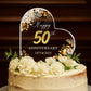 50th Wedding Anniversary Acrylic Cake Topper  50 th Anniversary Decorations  50 Wedding Topper  50 Years Of Married Gifts (50th Anniversary Cake Topper)