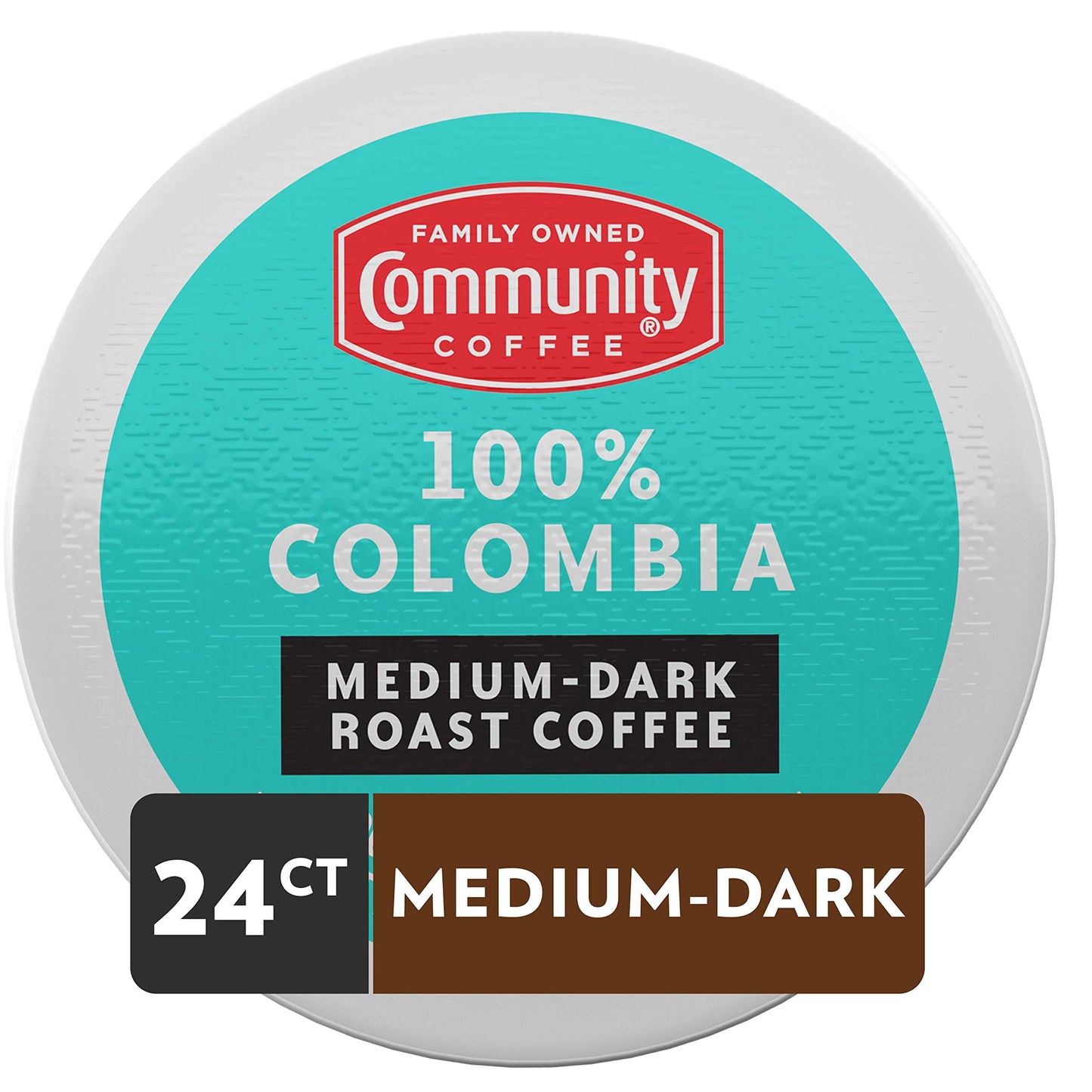 Community Coffee Colombia Altura Coffee Pods, Medium Dark Roast, 24 Count, Compatible with Keurig 2.0