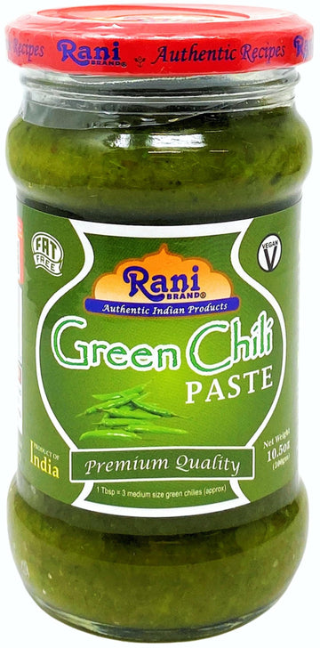 Rani Green Chilli Cooking Paste 10.58Oz (300G) Glass Jar ~ Vegan | Gluten Free | Non-Gmo | No Colors | Indian Origin