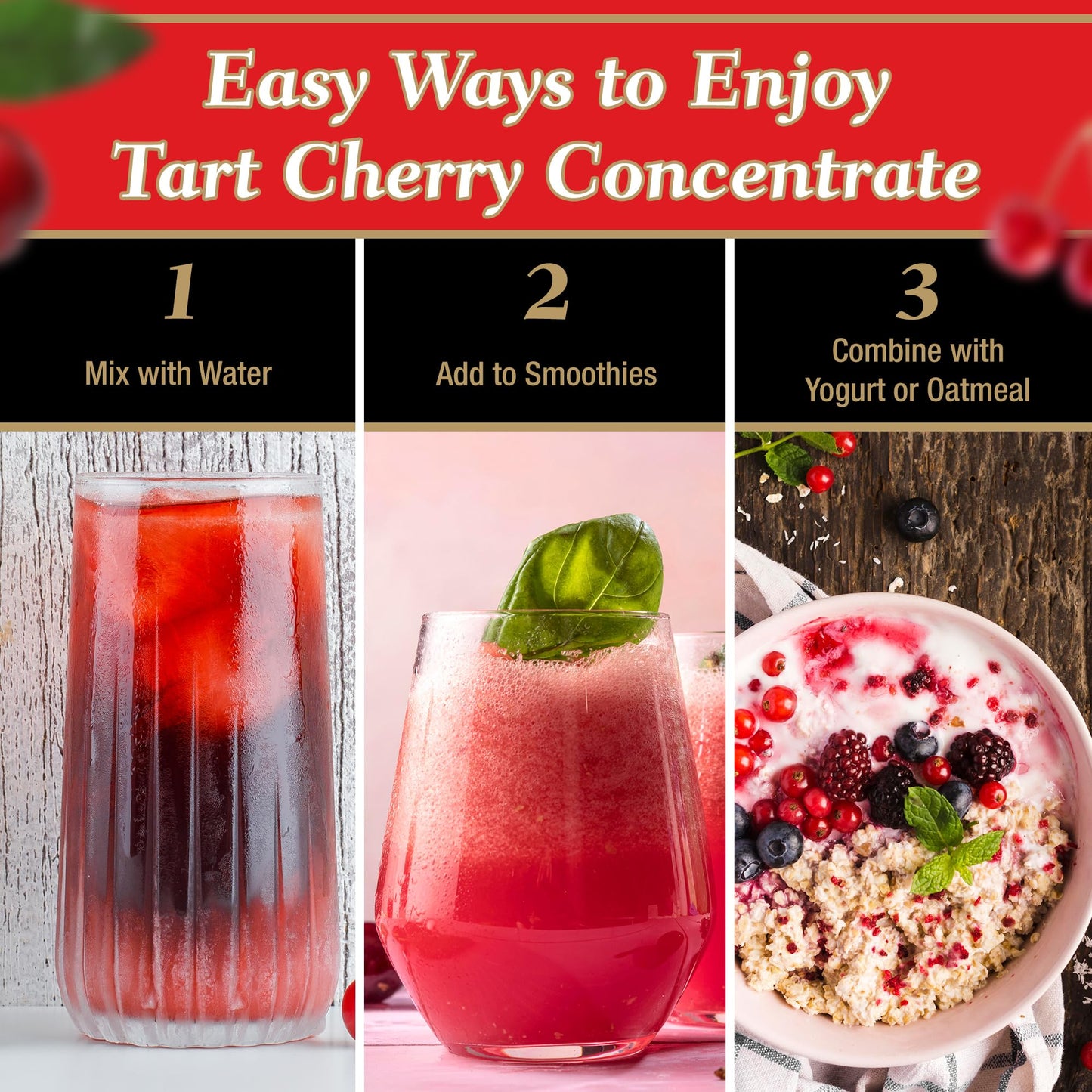Tart Is Smart Montmorency Tart Cherry Juice Concentrate, Cherry Juice Bottle Beverage, Rich In Antioxidants, Ideal For Muscle Re