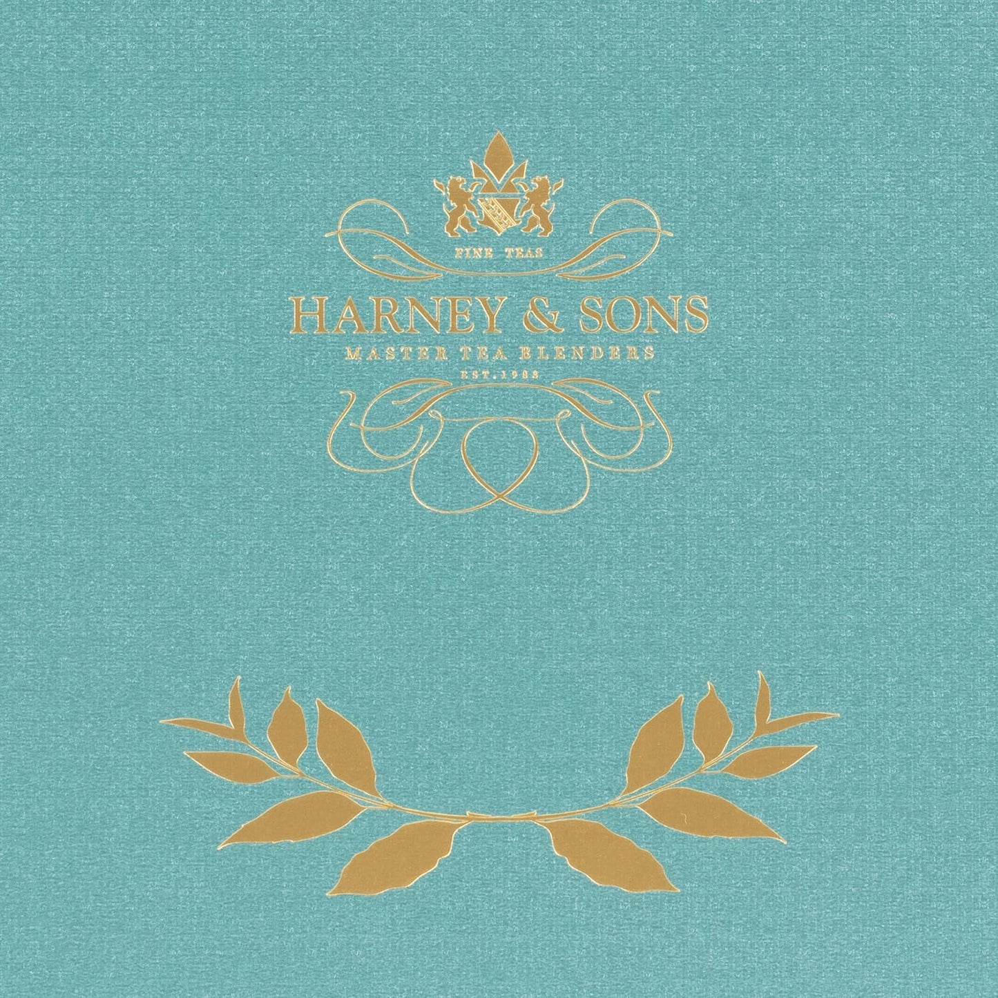 Harney & Sons Teal Tea Chest Gift, Featuring 8 Wrapped Sachet Flavors