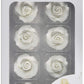 Wilton 8-Pack Rose Icing Decorations, Medium, White