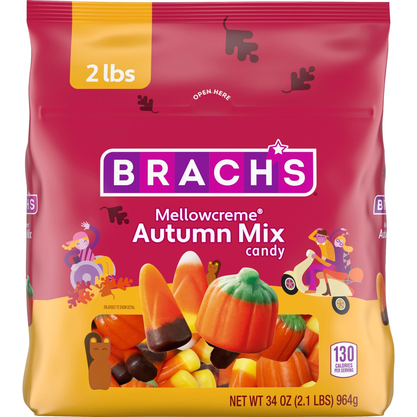 Brachs Mellowcreme Autumn Mix Candy, Halloween Candy, Fall Treats, 2lb Bag
