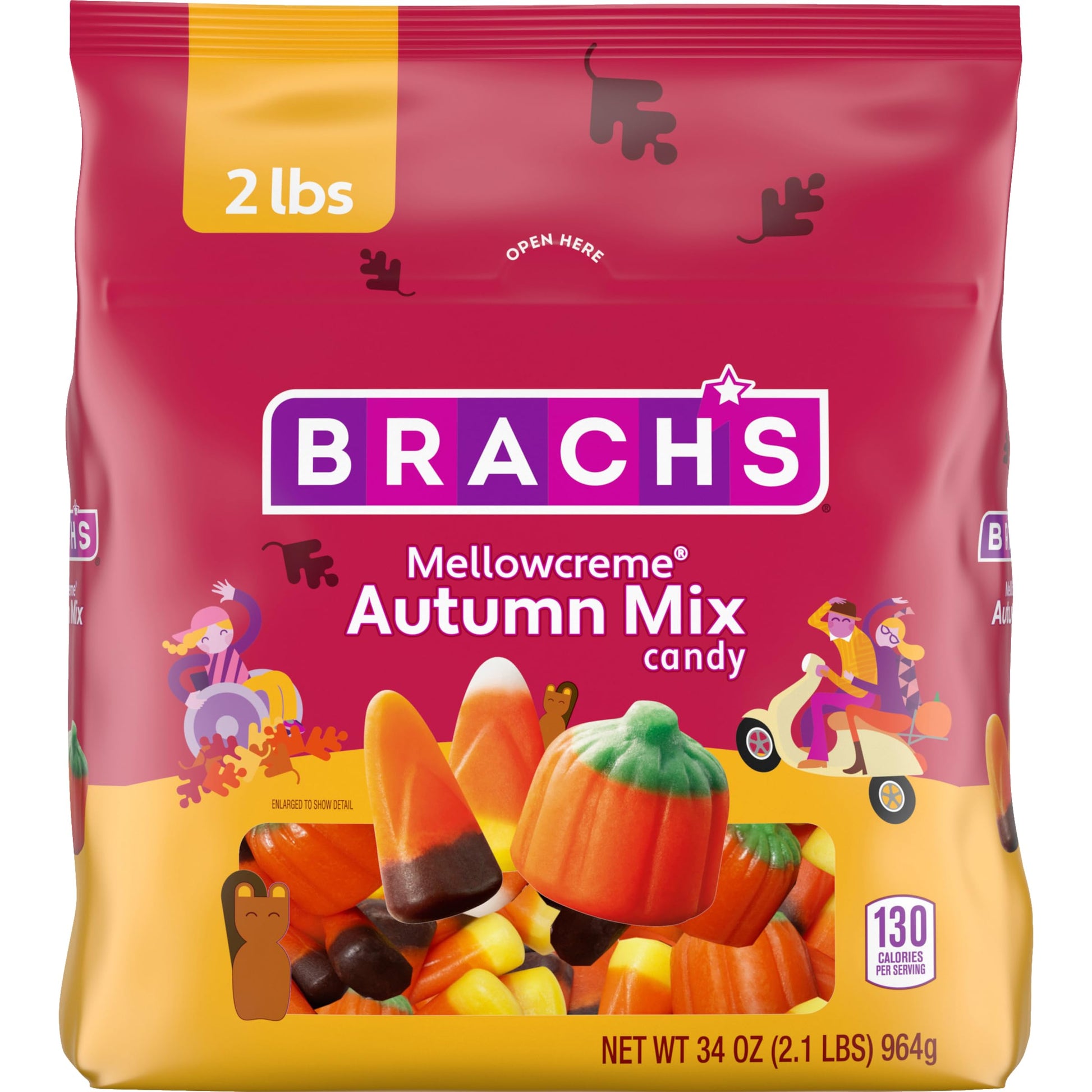 Brachs Mellowcreme Autumn Mix Candy, Halloween Candy, Fall Treats, 2lb Bag