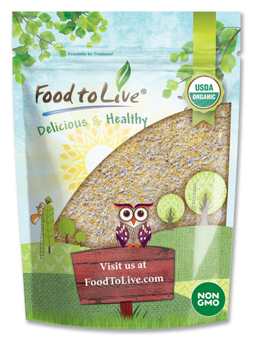 Food to Live Organic Old Fashioned Cornmeal Coarse, 1.5 Pounds - Non-GMO, Whole Grain, Vegan, Kosher, Bulk Yellow Milled Maize, 