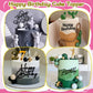 10 Pcs Black Happy Birthday Cake Toppers Mirror Acrylic Cake Topper Side Cake Decorations Cake Inserts Cake Decorating Supplies