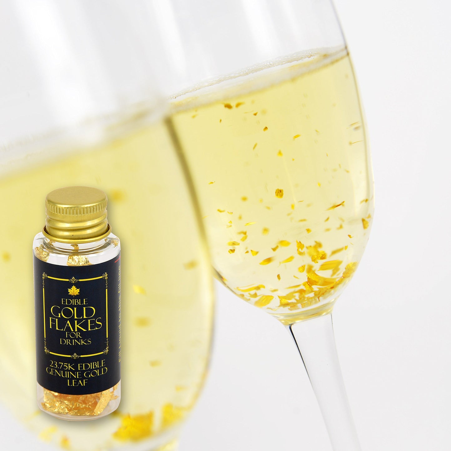 Barnabas Blattgold: Edible Genuine Gold Leaf for Drinks - Edible Gold Flakes, Gold Flakes, Gold Flakes edible for food (Drinks) 