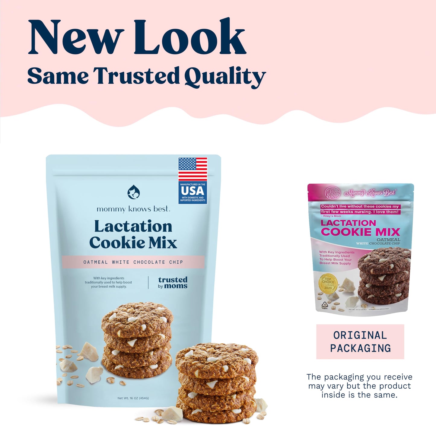 Mommy Knows Best Lactation Cookies Mix - Oatmeal, White Chocolate Chip, 16 Ounce, Model T109