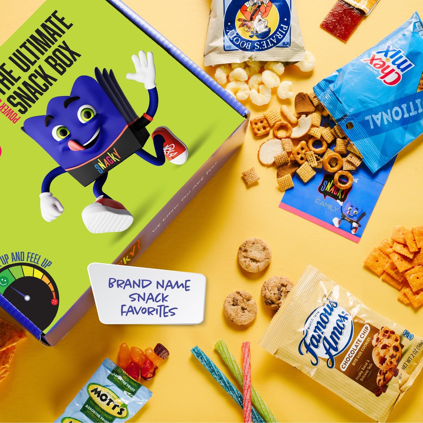 I Am Snacky - Fathers Day, Snack Box Care Package + Greeting Card - Snacky'S Celebration Crate (150 Count) Birthday Sweet Treats