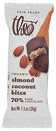 Theo Coconut Bites Dark Chocolate Salted Almond 1.3 Oz