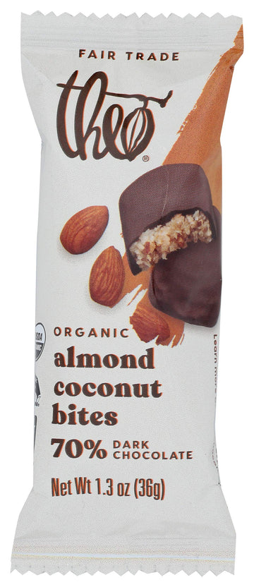 Theo Coconut Bites Dark Chocolate Salted Almond 1.3 Oz