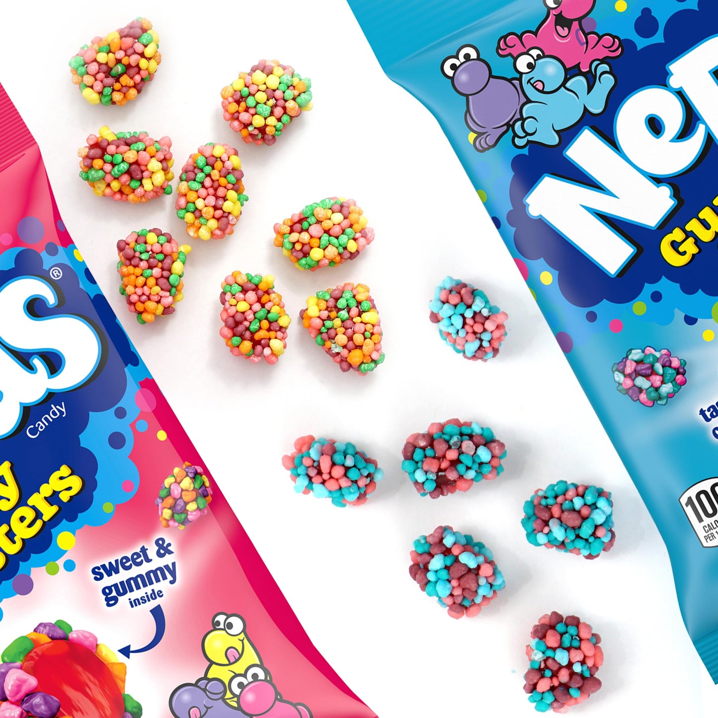 Nerds Gummy Clusters Combo Pack, Rainbow & Very Berry, 5 Ounce Pouches (Pack Of 4), 20Oz Candy