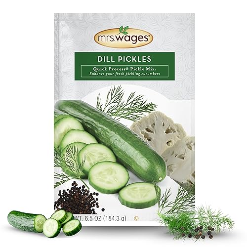 Mrs. Wages Quick Process Dill Pickle Mix For Fresh Pickling Cucumbers, 6.5 Oz (Pack Of 6)