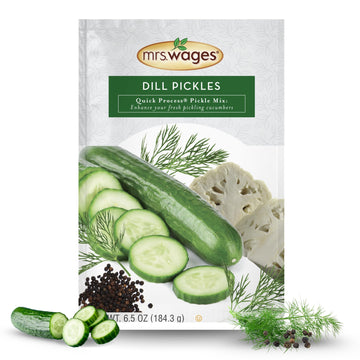 Mrs. Wages Quick Process Dill Pickle Mix For Fresh Pickling Cucumbers, 6.5 Oz (Pack Of 6)