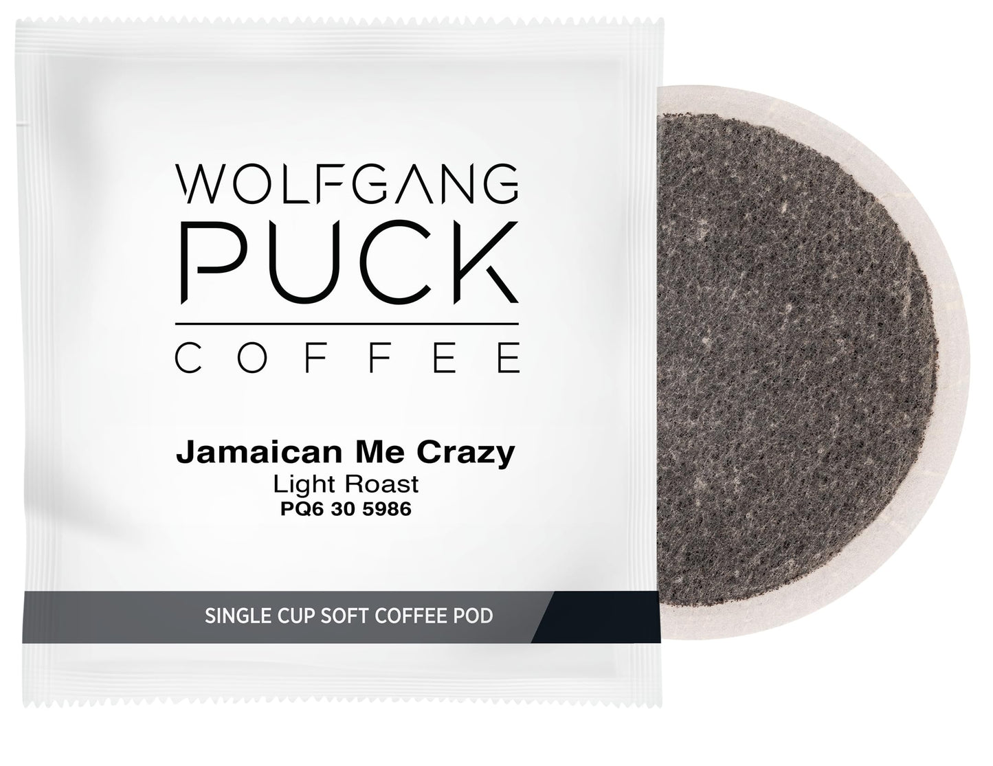 Wolfgang Puck Coffee, Jamaica Me Crazy, 9.5 Gram Soft Pods, 18 Count (Pack of 6)