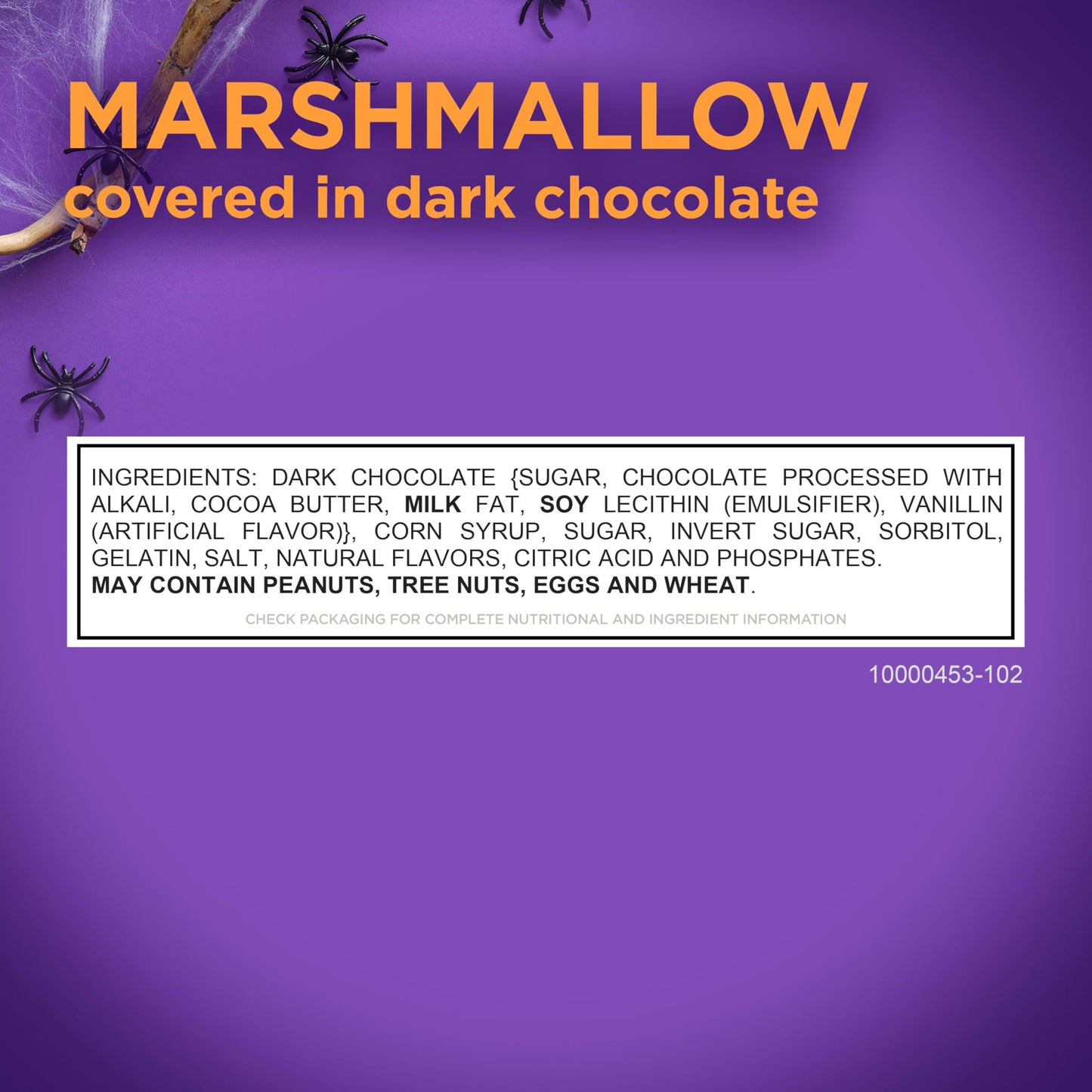 RUSSELL STOVER Halloween Dark Chocolate Marshmallow Pumpkin, 1.3 oz. (Pack of 18) - Bulk Halloween Candy