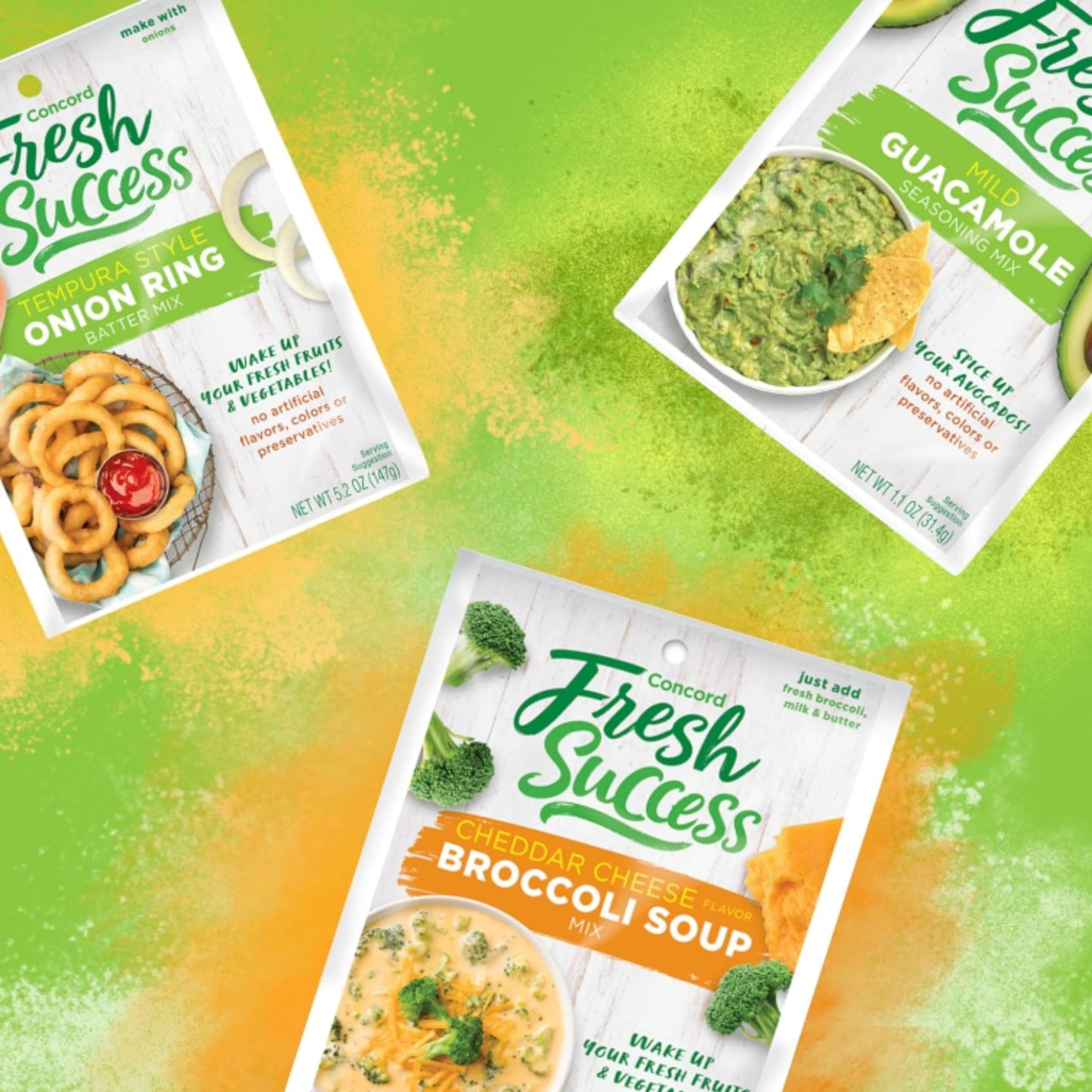 Concord Foods Classic Mild Guacamole Mix Authentic Flavor For Dips, Avocados, And Salsas With Natural Flavor And Easy Preparation - Perfect For Homemade Guacamole - 1.1 Oz Packet Pack Of 3