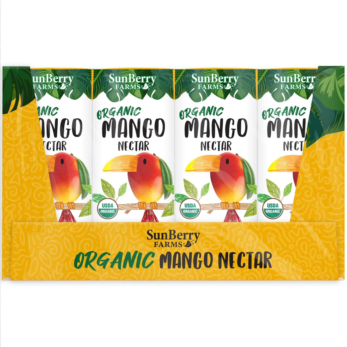 Sunberry Farms Organic Mango Nectar Juice Boxes, 6.75 Fl Oz, 32 Pack, Gluten Free, Non-GMO, All Natural Refreshing Drink