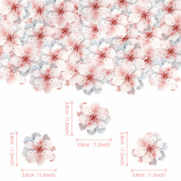 40 Pcs Edible Cherry Blossoms Cake Decorations Edible Cherry Blossoms Cupcake Toppers Wafer Paper Flowers Cake Toppers For Baby
