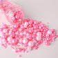 Trunahcao Edible Pink Sprinkles Jimmies Mix for Cakes, Cookies, Ice Cream, Baking, Cupcake Decoration