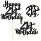 Gyufise 1Pc Happy 21St Birthday Cake Topper Glitter 21 & Fabulous Cheers To 21 Years Old Birthday Cake Pick For Celebrating 21St
