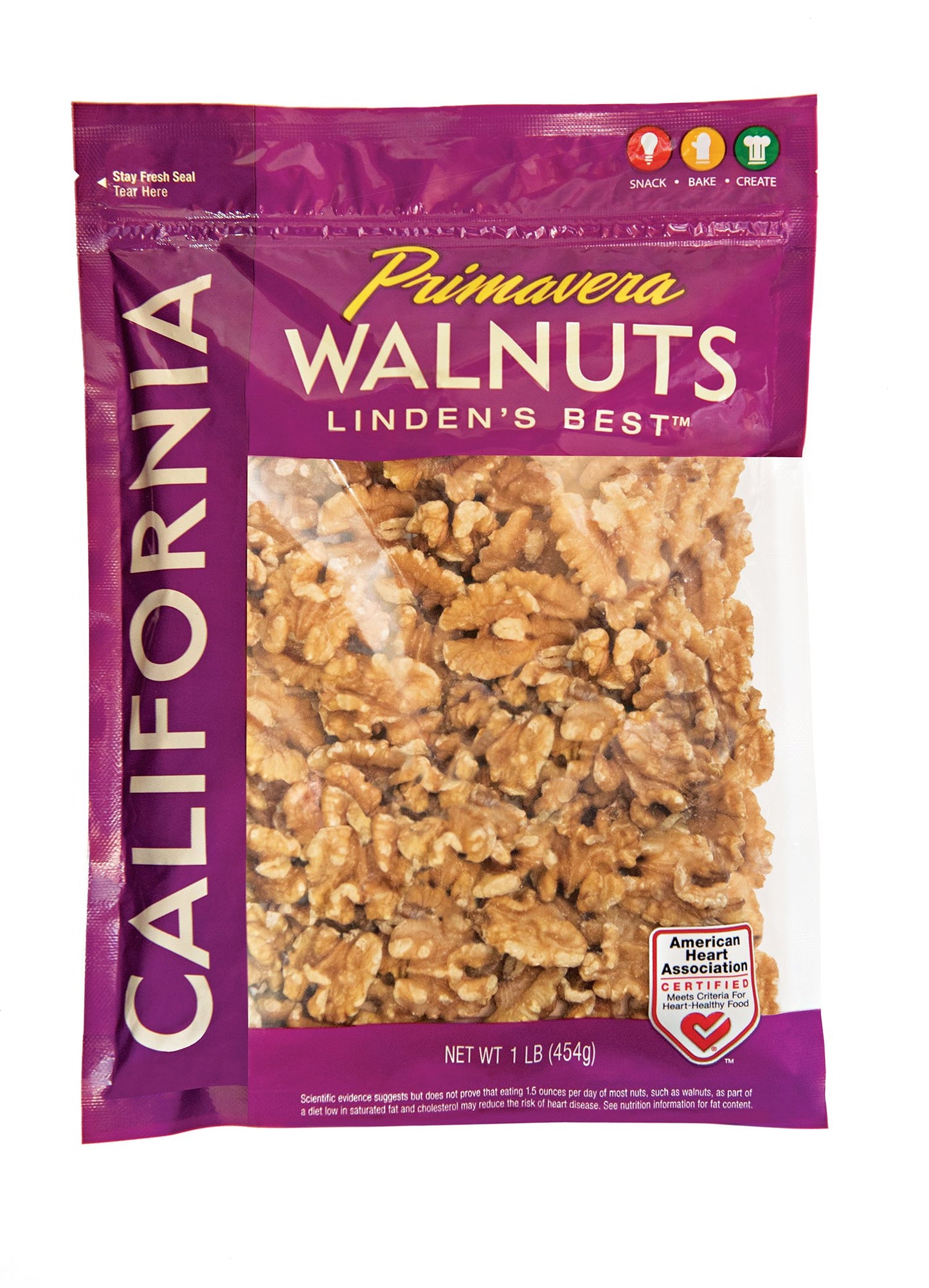 Primavera Organic Walnuts Halves and Pieces, 1lb - Bulk Unsalted Vegan Protein Snack, Gluten Free, Keto Friendly