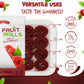Essence 97 Fruit Roll Ups - Vegan, Non-GMO, No Added Sugar, Raspberry Fruit Strips, 16 Count Snacks for Kids and mature-themeds