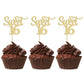 Gyufise 24Pcs Sweet 16 Cupcake Toppers Gold Glitter Number 16 Sixteen Cake Picks Decorations For 16Th Birthday Anniversary Party