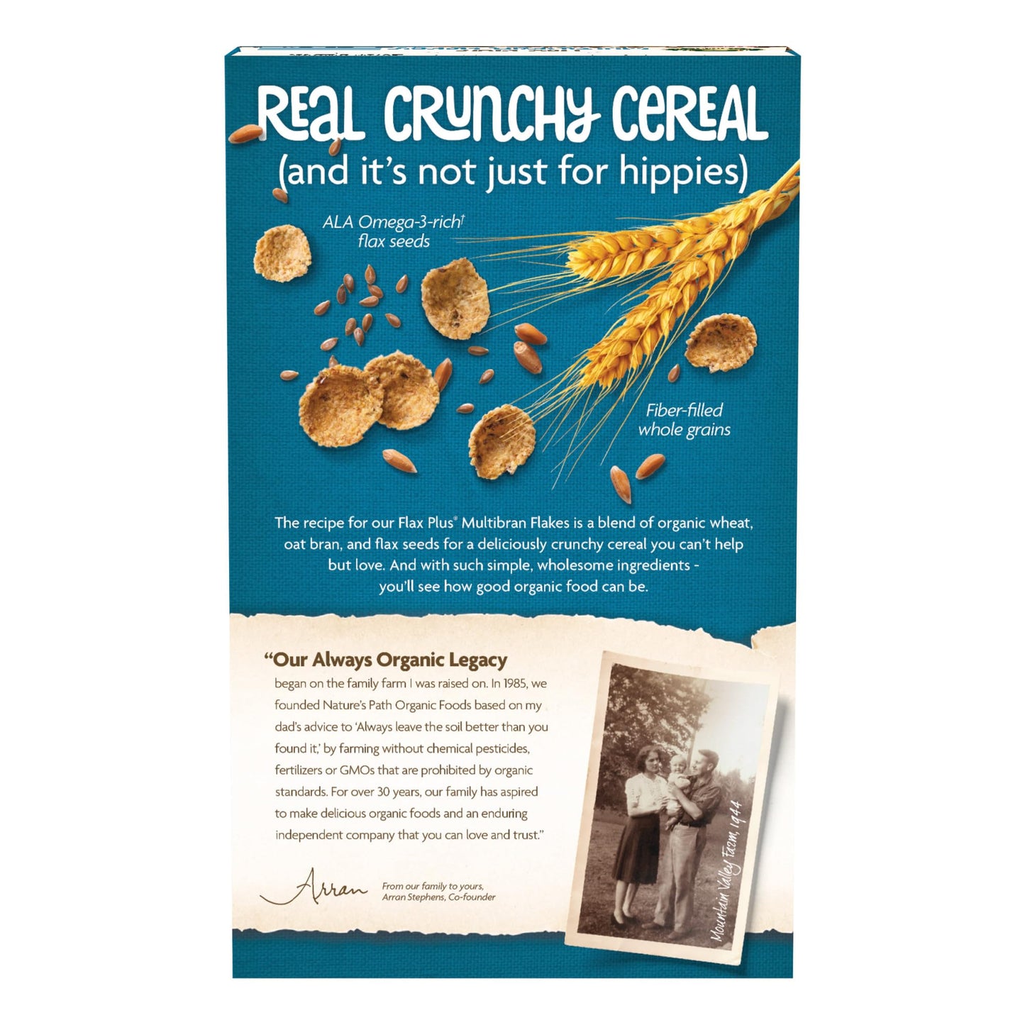 Nature'S Path Organic Flax Plus Multibran Flakes Cereal, 13.25 Ounce, Non-Gmo, 16G Whole Grains, With Omega-3 Rich Flax Seeds