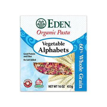 Eden Organic Pasta, Vegetable Alphabets, 16 Oz