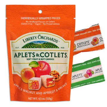 Liberty Orchards New Aplets & Cotlets Package! - Vegan Turkish Delight 4.5Oz