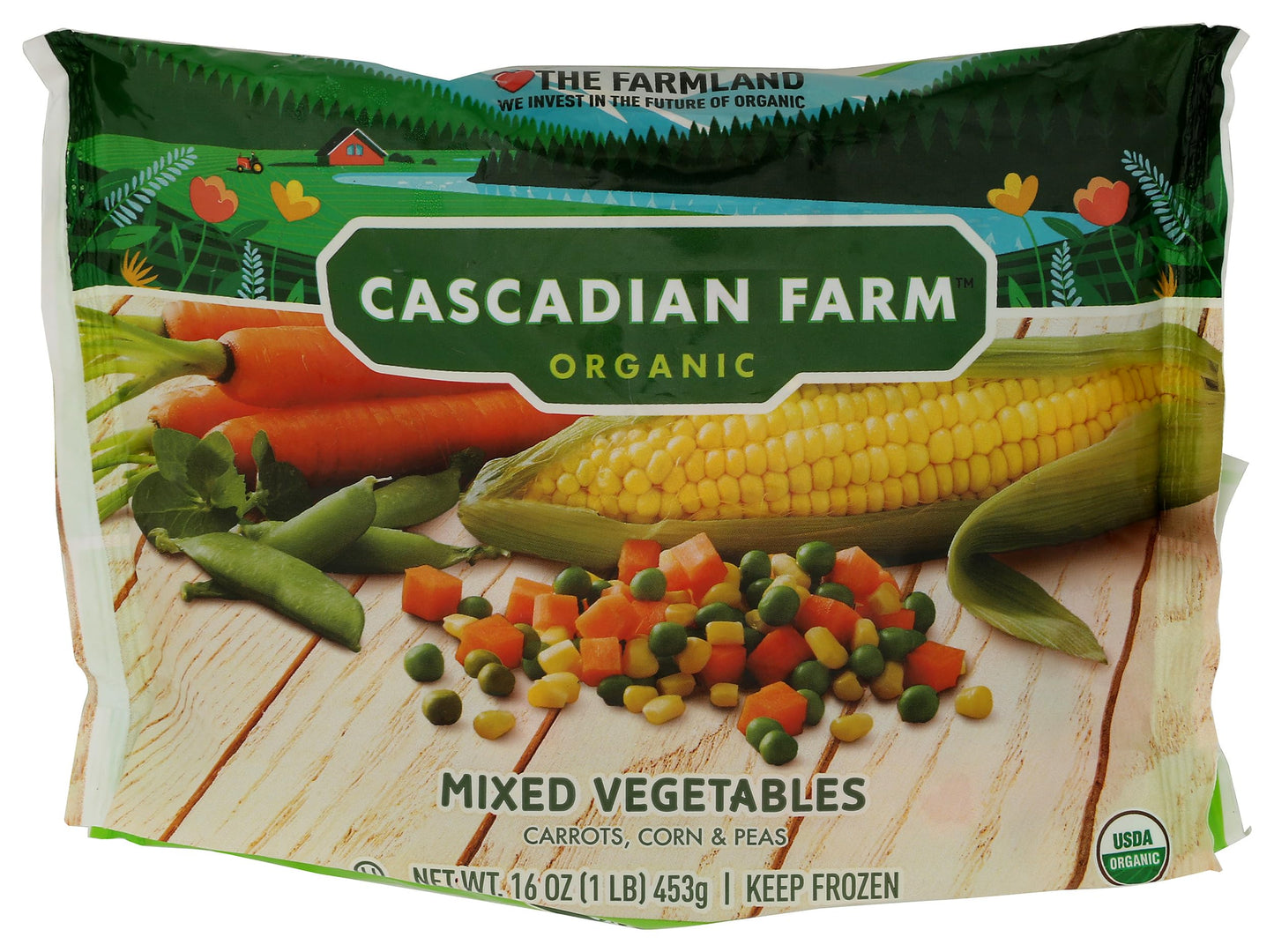 Cascadian Farm Organic Mixed Vegetables with Carrots, Corn and Peas, Frozen Vegetables, 16 oz Bag
