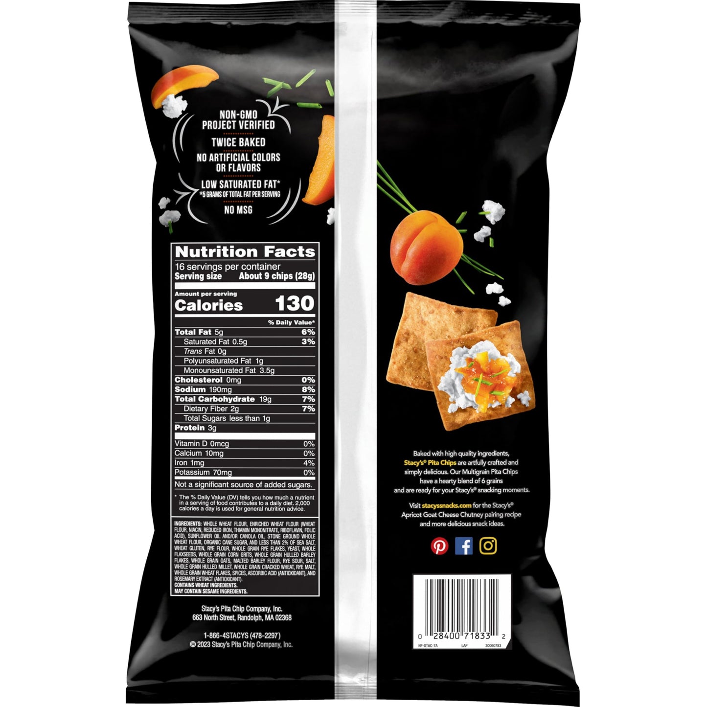 Stacys Pita Chips, Multigrain, No Artificial Colors or Flavors, 16 oz Bag