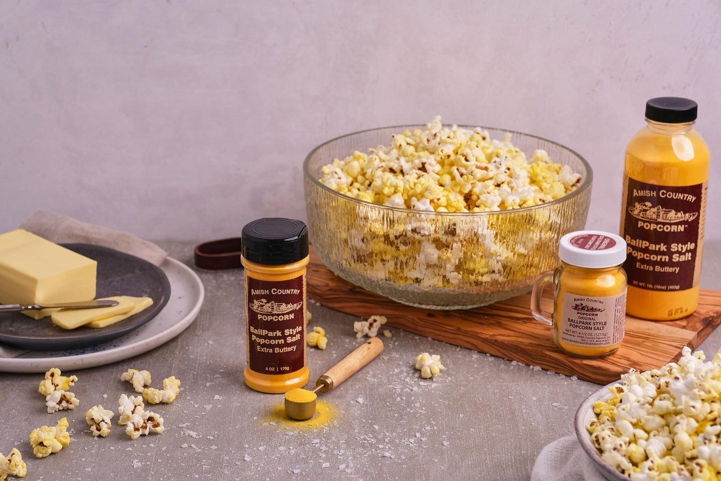 Amish Country Popcorn | Ballpark ButterSalt Popcorn Salt - 6 oz Bottle | Old Fashioned, Non-GMO and Gluten Free (6 oz Bottle)