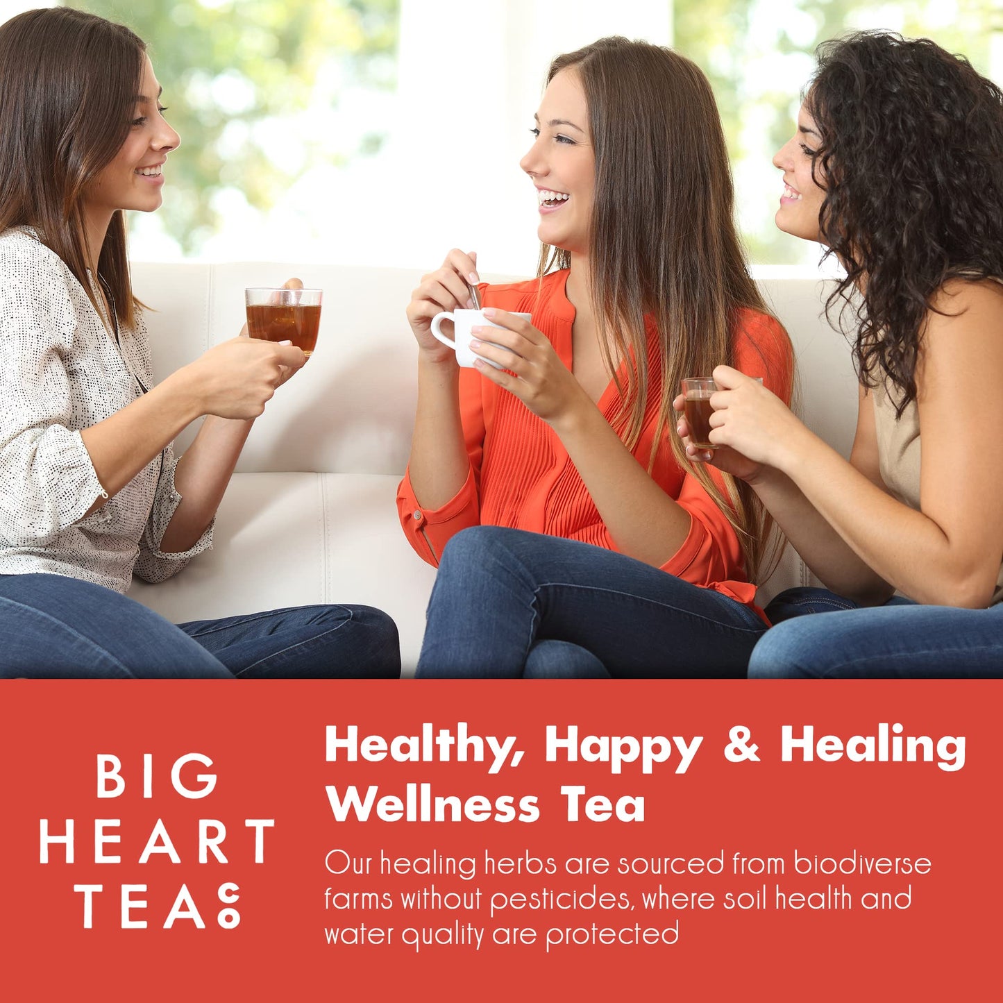 Big Heart Tea Co. Organic Fiery Masala Chai Tea Bags - Herbal Decaf - 50 Pack