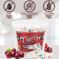 Stewart Old Fashioned Cherry Candy Balls | Individually Wrapped Candy | Pure Cane Sugar Candy | Fat-Free, Cholesterol-Free, Gluten-Free | Classic Soft/Hard Texture, Made In Usa - 27 Oz Tub